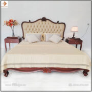 Giường ngủ gỗ gõ đỏ mẫu CG năm 2023 được thiết kế vô cùng đơn giản sang trọng phù hợp với phong cách hiện đại