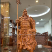 Tượng Quan Công gỗ Hương Đá - Cao 80cm