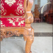 Hoa văn tay và chân Ghế làm việc gỗ tự nhiên - Mẫu Louis 10