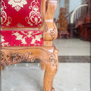 Hoa văn tay và chân Ghế làm việc gỗ tự nhiên - Mẫu Louis 10