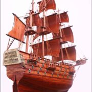 Mô hình thuyền gỗ hương quà tặng sếp sinh nhật - Gỗ Hương loại 40cm