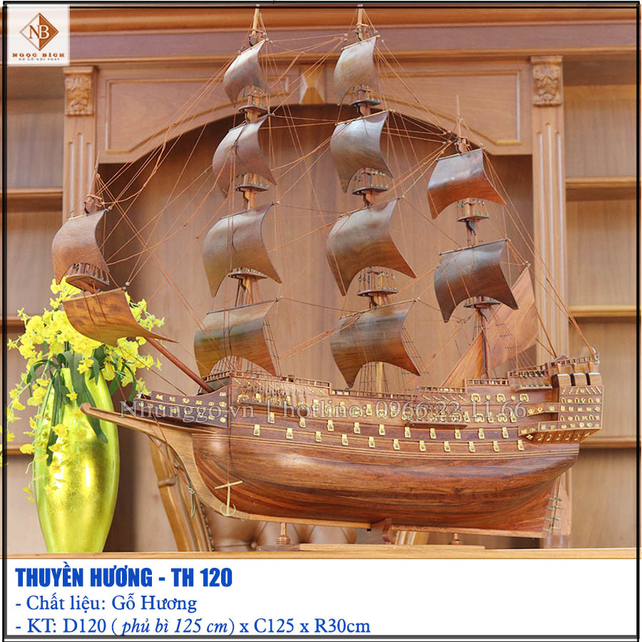 Thuyền buồm gỗ hương hot nhất thị trường có các kích thước từ nhỏ nhất đến to nhất